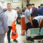 Suasana sidang di ruang Cakra Pengadilan Tipikor Surabaya saat terdakwa Dwi Yoga Ambal Riski usai sidang. (Din)