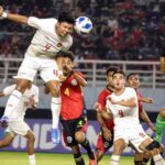 Pemain Timnas indonesia Kadek mencetak gol