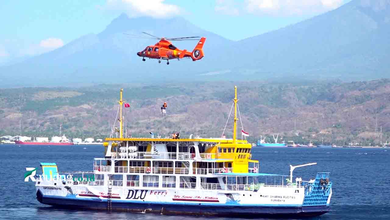 Latihan Gabungan BASARNAS Karuna Nisevanam Top Drill Exercise 2024 di perairan Selat Bali