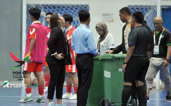 Atap GOR Bocor, Final Futsal Putra Jatim Vs Kaltim Dihentikan