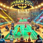 Trofi kejuaraan bulutangkis DFKBAM 2024 dengan hadiah utama Rp 7,5 juta