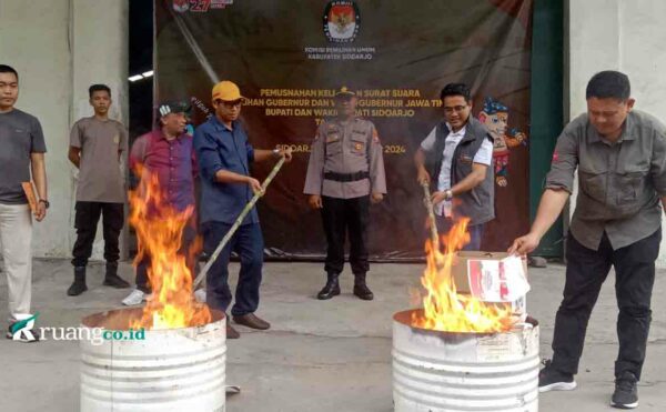 KPU Sidoarjo pemusnahan surat suara