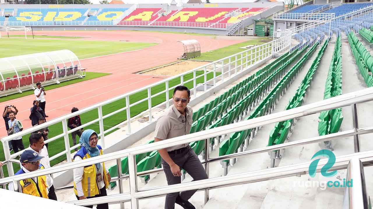 AHY renovasi stadion Sidoarjo standar FIFA