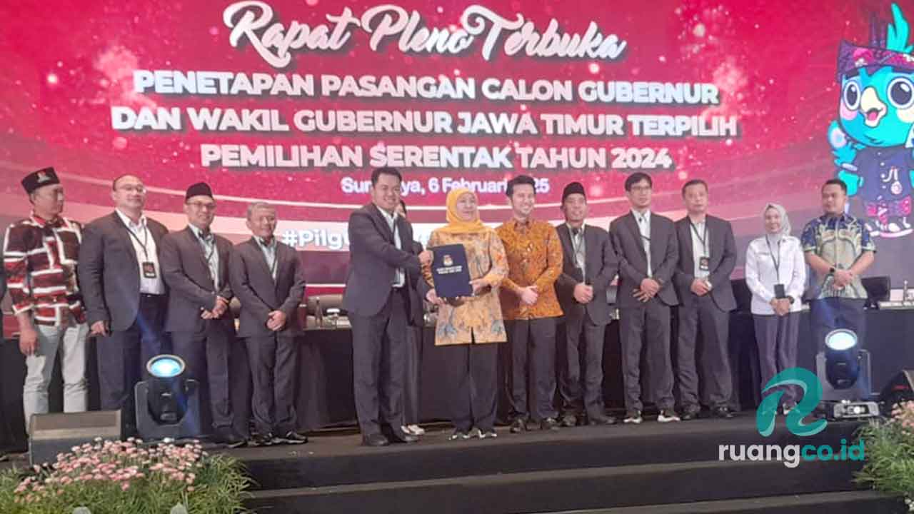KPU Jawa Timur penetapan khofifah-emil