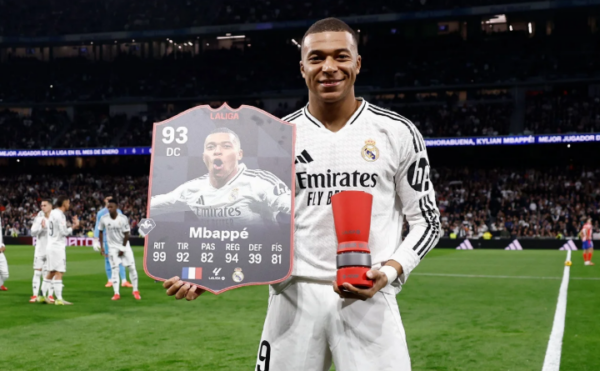 Mbappe menjadi pemain terbaik laliga Januari 2025. (c) Real Madrid Official