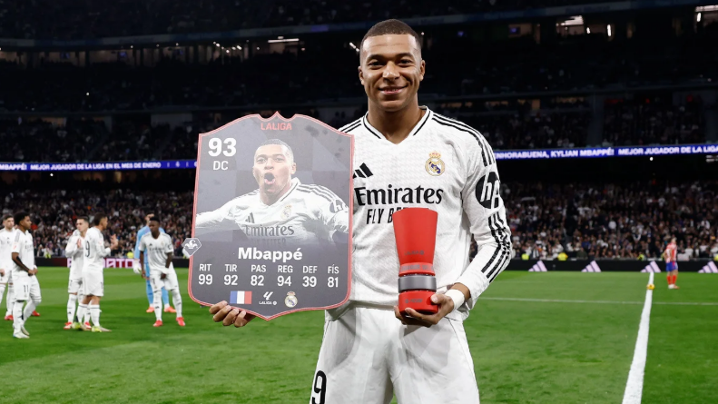 Mbappe menjadi pemain terbaik laliga Januari 2025. (c) Real Madrid Official