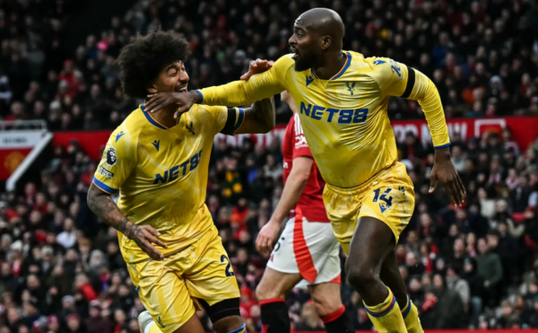 Jean-Philippe Mateta merayakan gol ke gawang Manchester United di Old Trafford (c) Crystal palace Official