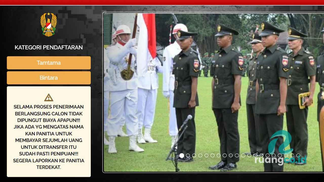 Pendaftaran Tamtama TNI AD 2025