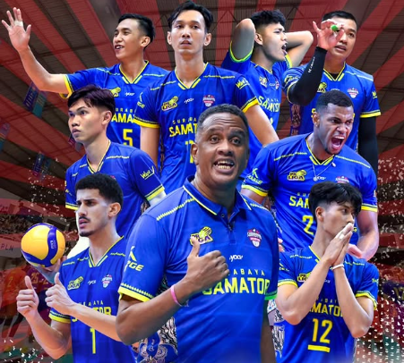 Pemain Surabaya Samator di Proliga 2025. (@surabayasamator)