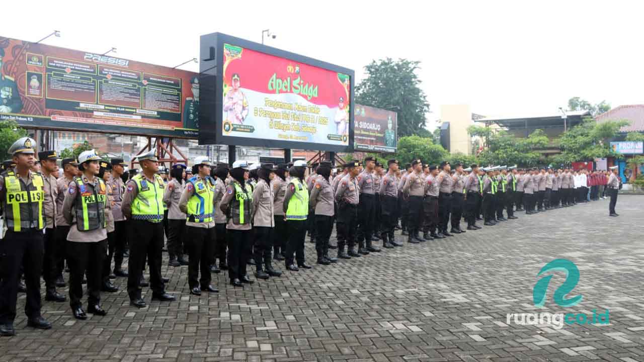 Polisi Sidoarjo Siagakan Pengamanan malam takbir Sidoarjo