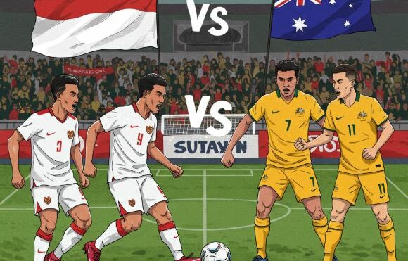 Gambar Ilustrasi Timnas Indonesia menantang Timnas Australia 20 Maret 2025