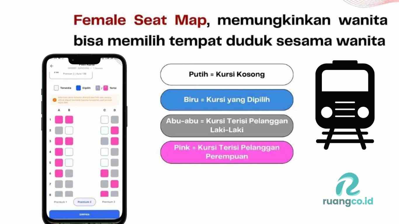 Fitur Female Seat Map
