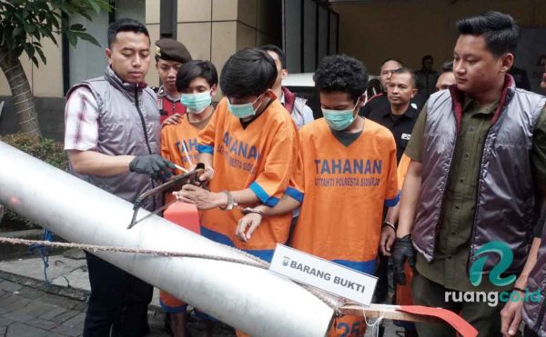 Pencurian pipa stainless