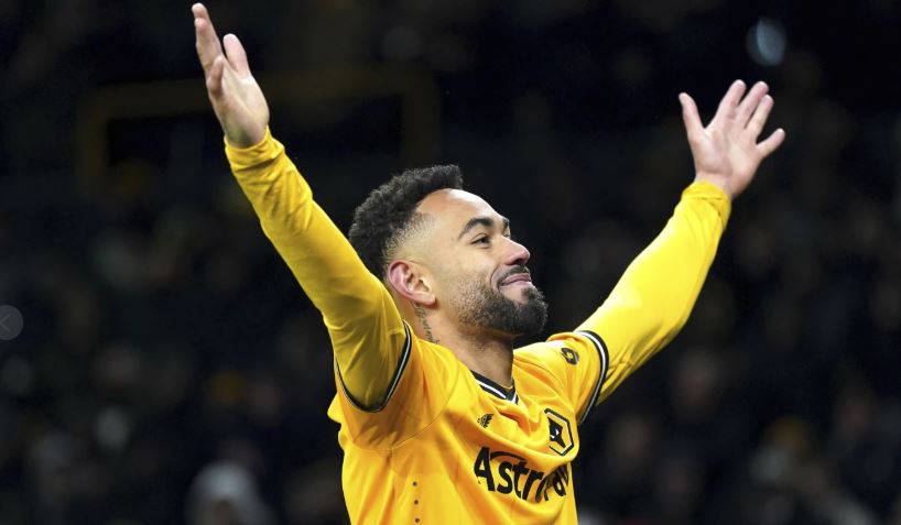 Matheus Cunha Saat Berseragam Wolves.(c) AP Photo/Jacob King