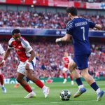 Pemain PSG Ketika berhadapan dengan Arsenal. (dok. Official PSG)