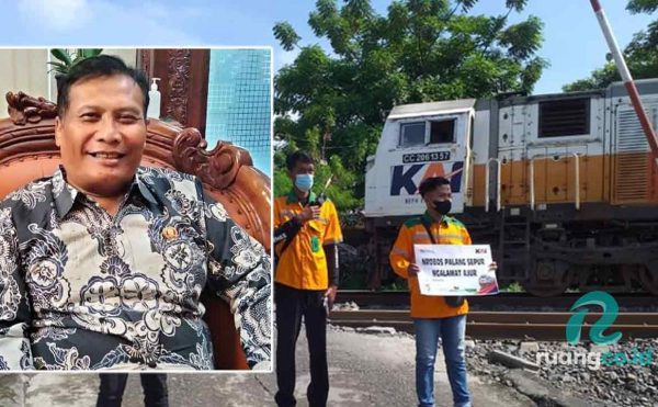 Perlintasan kereta tak berpalang Jember