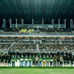 Para pemain Persebaya Surabaya dalam sesi launching skuad musim 2025/2026 di Stadion GBT (Foto : Oficial PERSEBAYA)