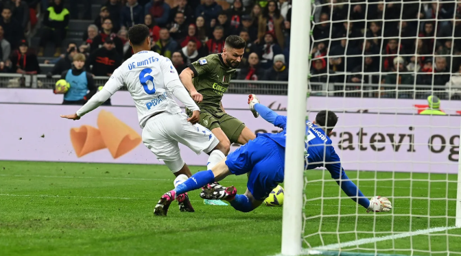 Koni De Winter mengenakan jersey Genoa.(c) Official AC Milan