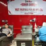 Donor darah HUT Humas Polri