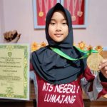 Naflah Az Zahirah Siswi MTsN 1 Lumajang Juara 1 Lari 800 Meter Kejuaraan Atletik Nasional 2025