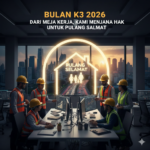 Suasana kerja perkantoran modern Memperingati Bulan K3