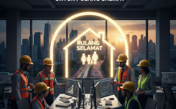 Suasana kerja perkantoran modern Memperingati Bulan K3