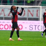 Rafael Leao mencetak gol penyeimbang saat AC Milan vs Genoa di San Siro.(Dok. ACMilan Official)