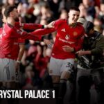 Selebrasi Benjamin Sesko usai mencetak gol kemenangan Manchester United vs Crystal Palace di Old Trafford (Photo : Official ManUtd)