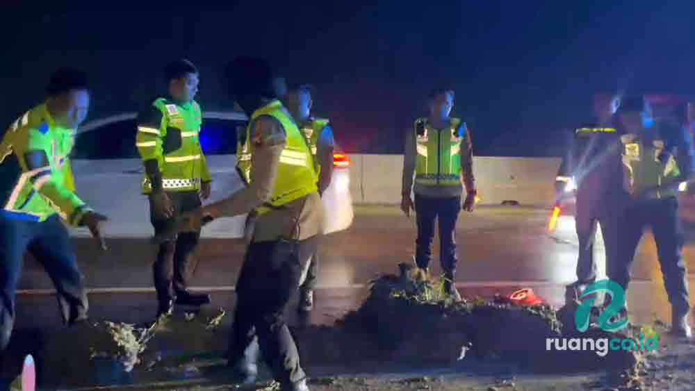 evakuasi bus terperosok