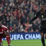 Selebrasi pemain PSG Ousmane Dembélé setelah Mencetak Gol dan lolos semifinal Liga Champions 2026 (Photo : UEFA)