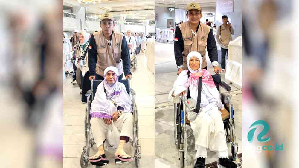 petugas haji dorong 25 lansia