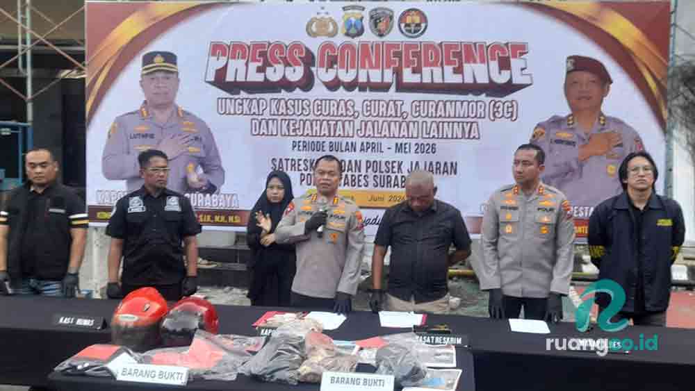 192 tersangka kejahatan jalanan Surabaya 2026