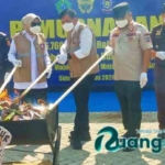 Pemusnahan Rokok Ilegal Sidoarjo