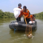 Sampah plastik Mangrove Surabaya
