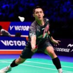 Jonatan Christie saat bertanding