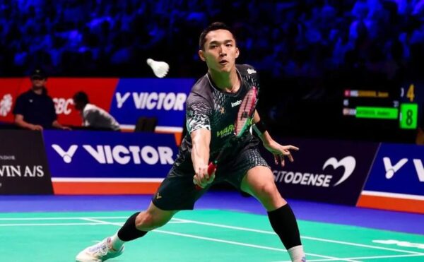 Jonatan Christie saat bertanding