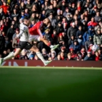 MU vs Bournemouth 0-3: Bryan Mbeumo melepaskan tembakan ke gawang Bournemouth di Old Trafford