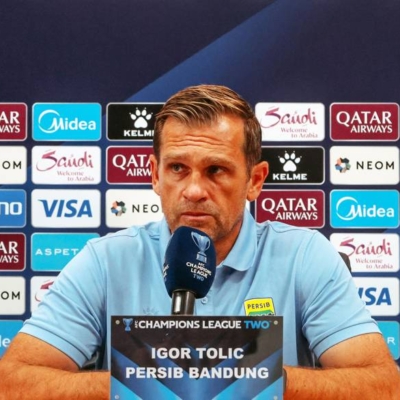 Pelatih Persib Igor Tolic pada konferensi pers jelang laga melawan Melbourne Victory