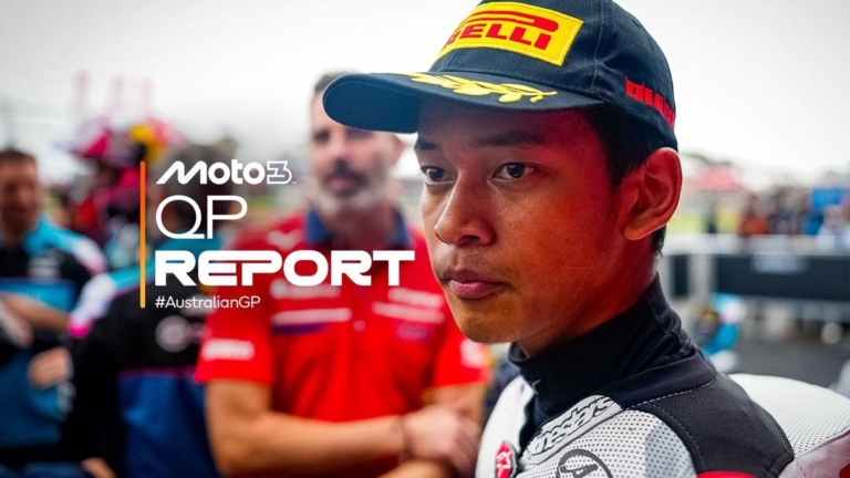 Veda Ega Pratama Moto3 Australia usai meraih pole position di Phillip Island