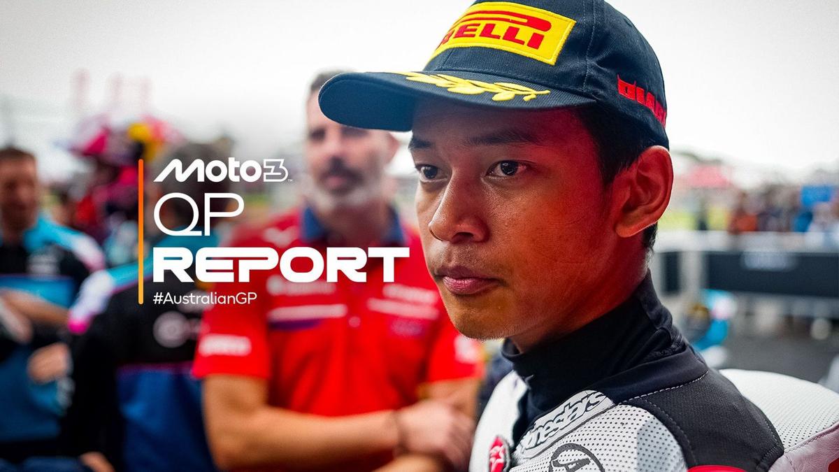 Veda Ega Pratama Moto3 Australia usai meraih pole position di Phillip Island